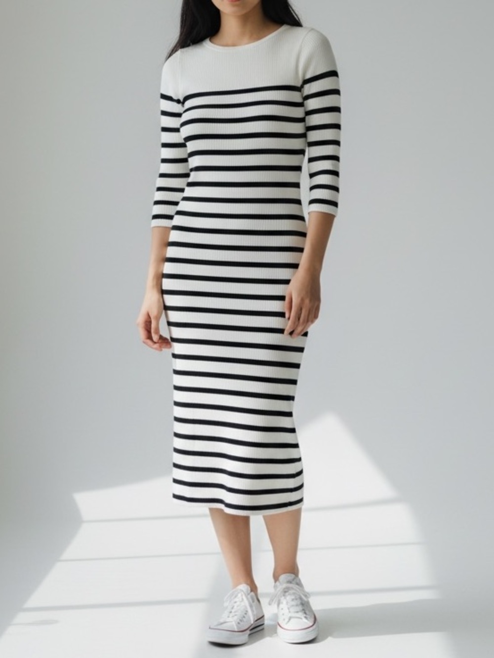 🟢3/$25 Polo Ralph Lauren Maxi Long Sleeve Dress Prep Waffle Cotton Small GUC